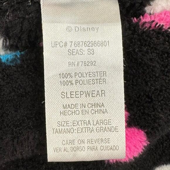 Disney Black Mickey Print Fleece Sleep Shorts Size XL - Picture 3 of 4